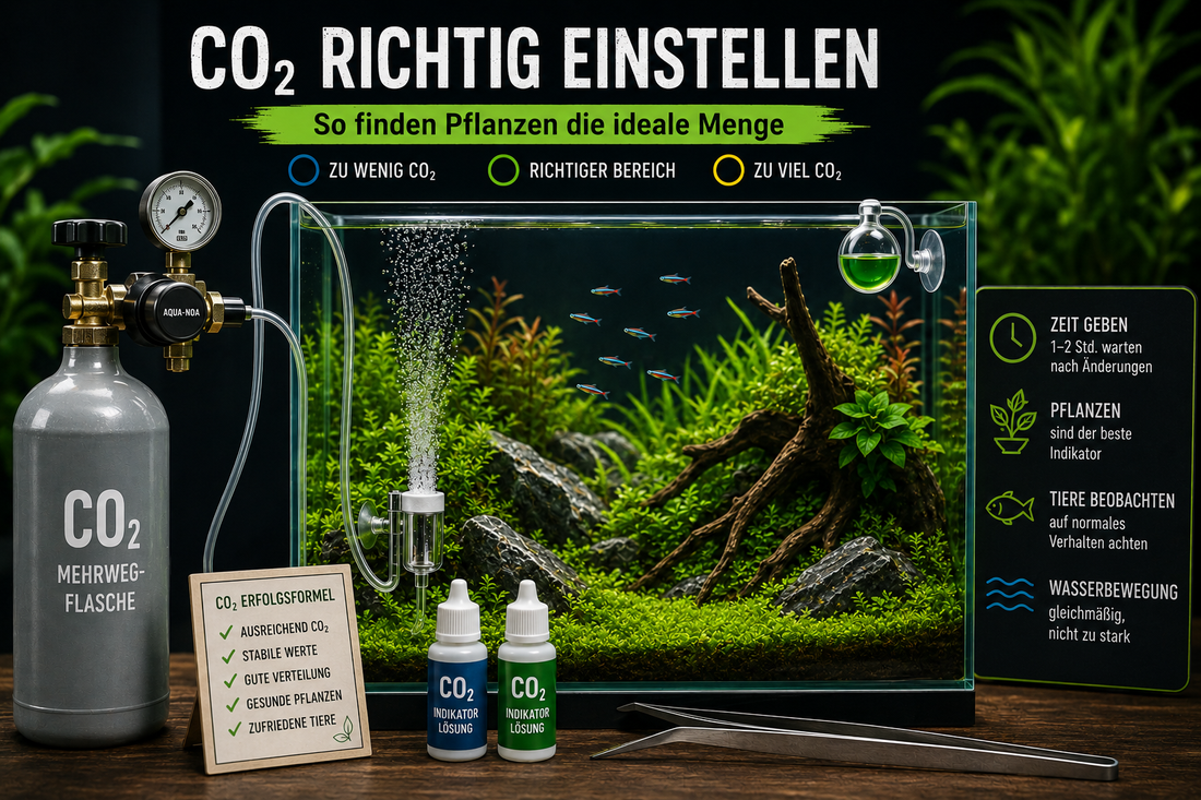 CO₂ im Aquarium richtig einstellen – wie viel CO₂ brauchen Pflanzen?