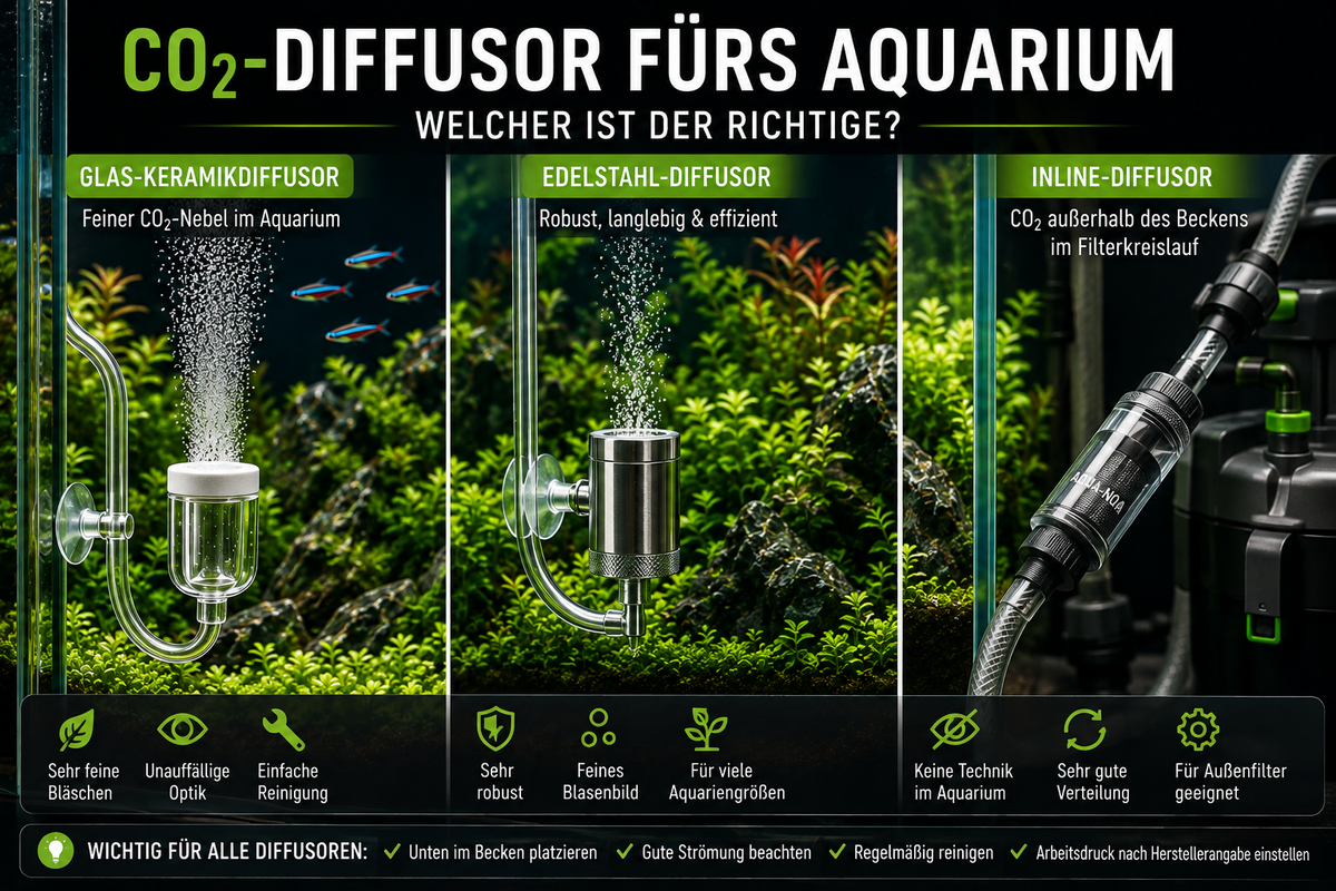 CO₂-Diffusor fürs Aquarium – welcher ist der richtige?