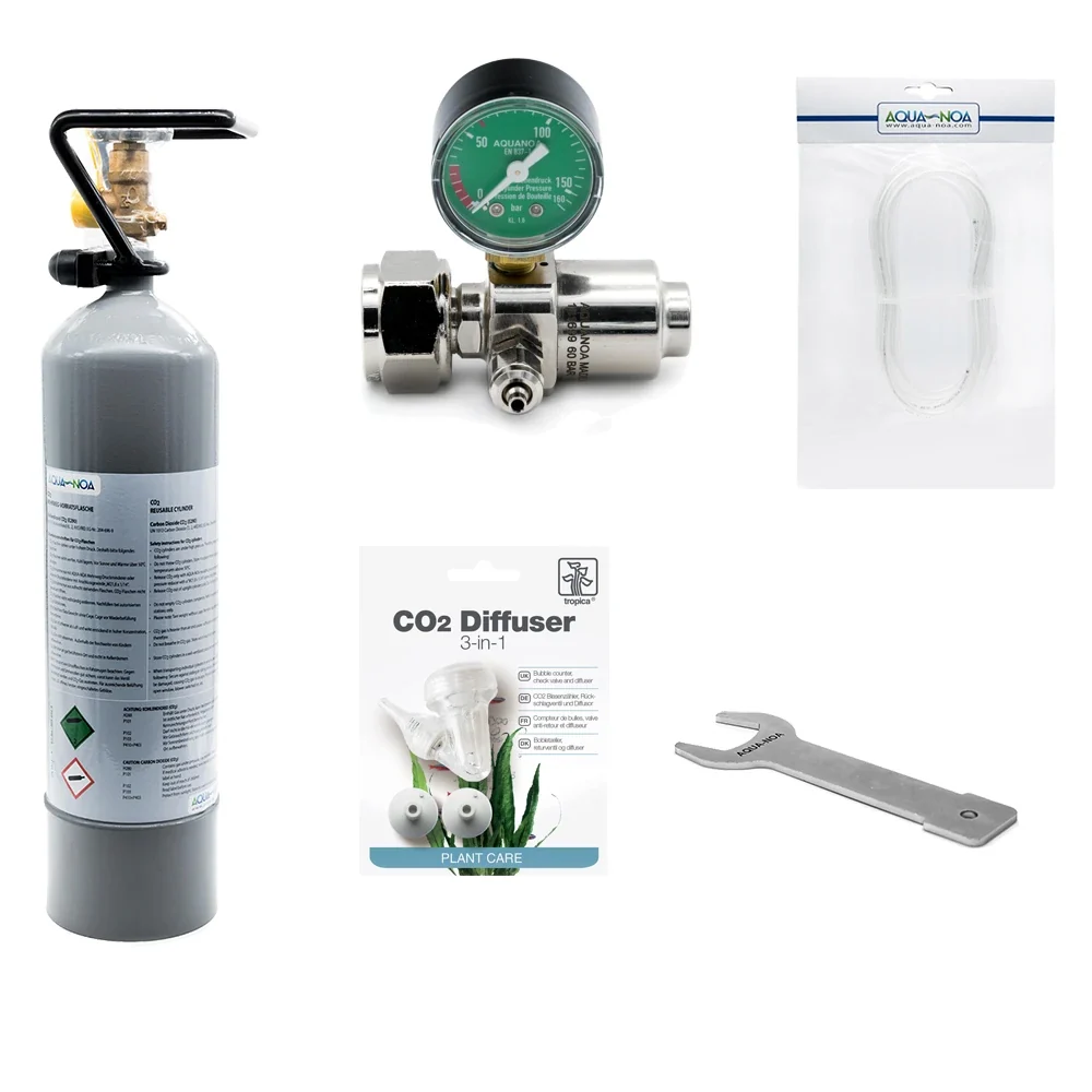 AQUA-NOA Basic CO₂-Anlage mit 2 kg Mehrwegflasche – Komplettset
