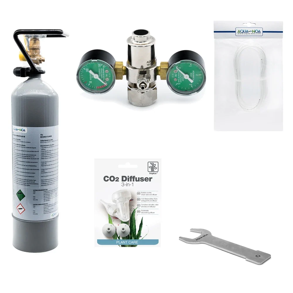 AQUA-NOA Basic CO₂-Anlage mit 2 kg Mehrwegflasche – Komplettset