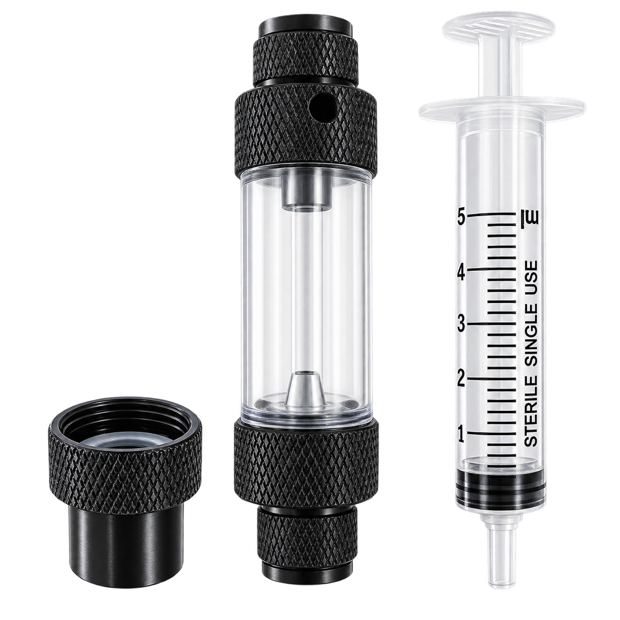 AQUA-NOA CO2 Blasenzähler Black 2in1 Easy mit integriertem Rückschlagventil
