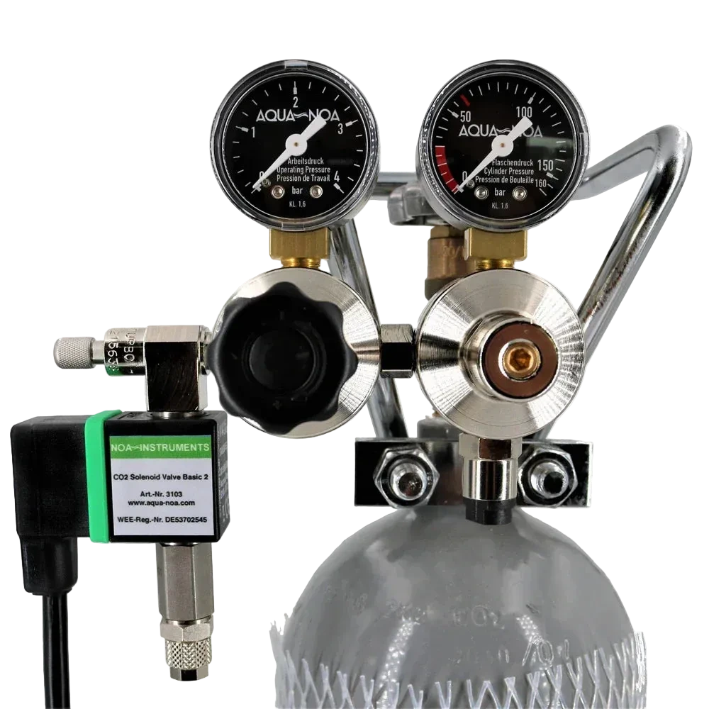 AQUA-NOA CO₂ Doppelkammer Druckminderer Profi MM+ mit Magnetventil