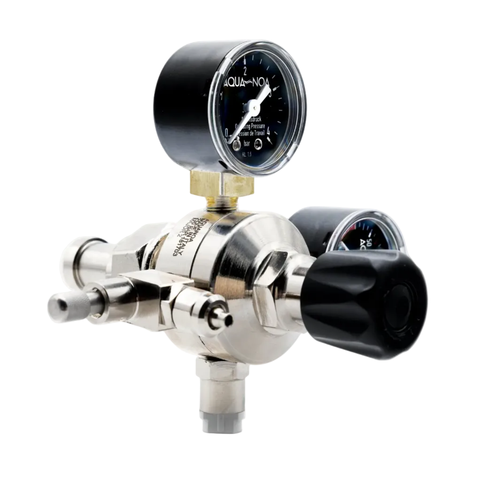 AQUA-NOA CO₂ Druckminderer Profi M1 mit zwei Manometern und Feinnadelventil
