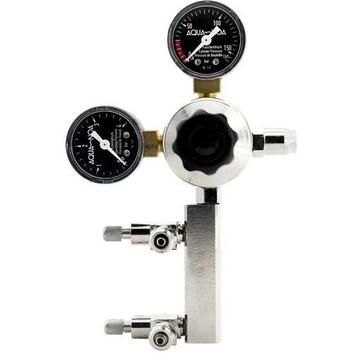 AQUA-NOA CO₂ Druckminderer Profi M2 mit 2 Manometern und 2 Feinnadelventilen