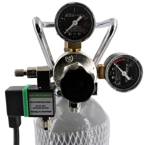 AQUA-NOA CO₂ Druckminderer Profi MV mit Magnetventil für Mehrwegflaschen