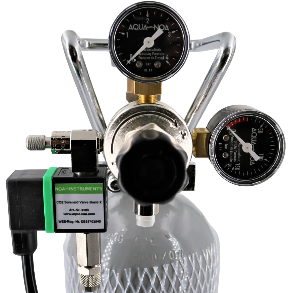 AQUA-NOA CO₂ Druckminderer Profi MVR mit Magnetventil und Rückschlagventil
