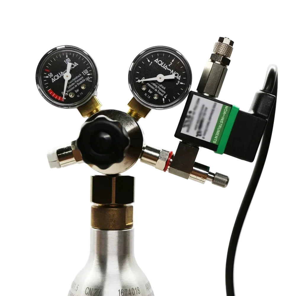 AQUA-NOA CO₂ Druckminderer Profi Soda MVR mit Magnetventil und Rückschlagventil
