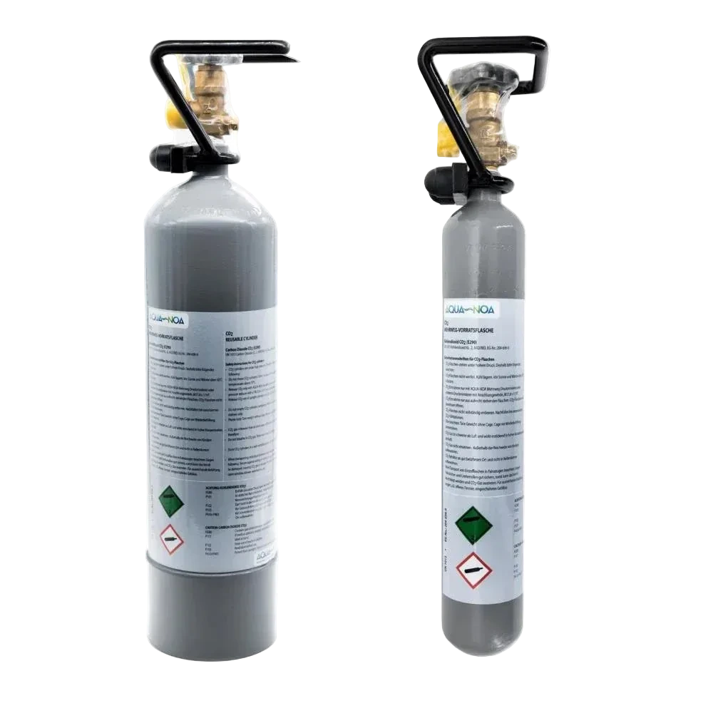AQUA-NOA CO₂ Mehrwegflasche mit Sicherheits-Cage für Aquarium CO₂-Anlagen