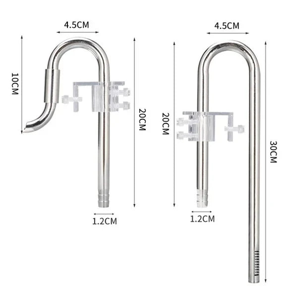 AQUA-NOA Edelstahl Inflow und beweglicher Outflow für Aquarium Außenfilter 12/16mm