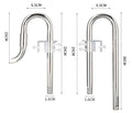 AQUA-NOA Edelstahl Inflow und beweglicher Outflow für Aquarium Außenfilter 16/22mm