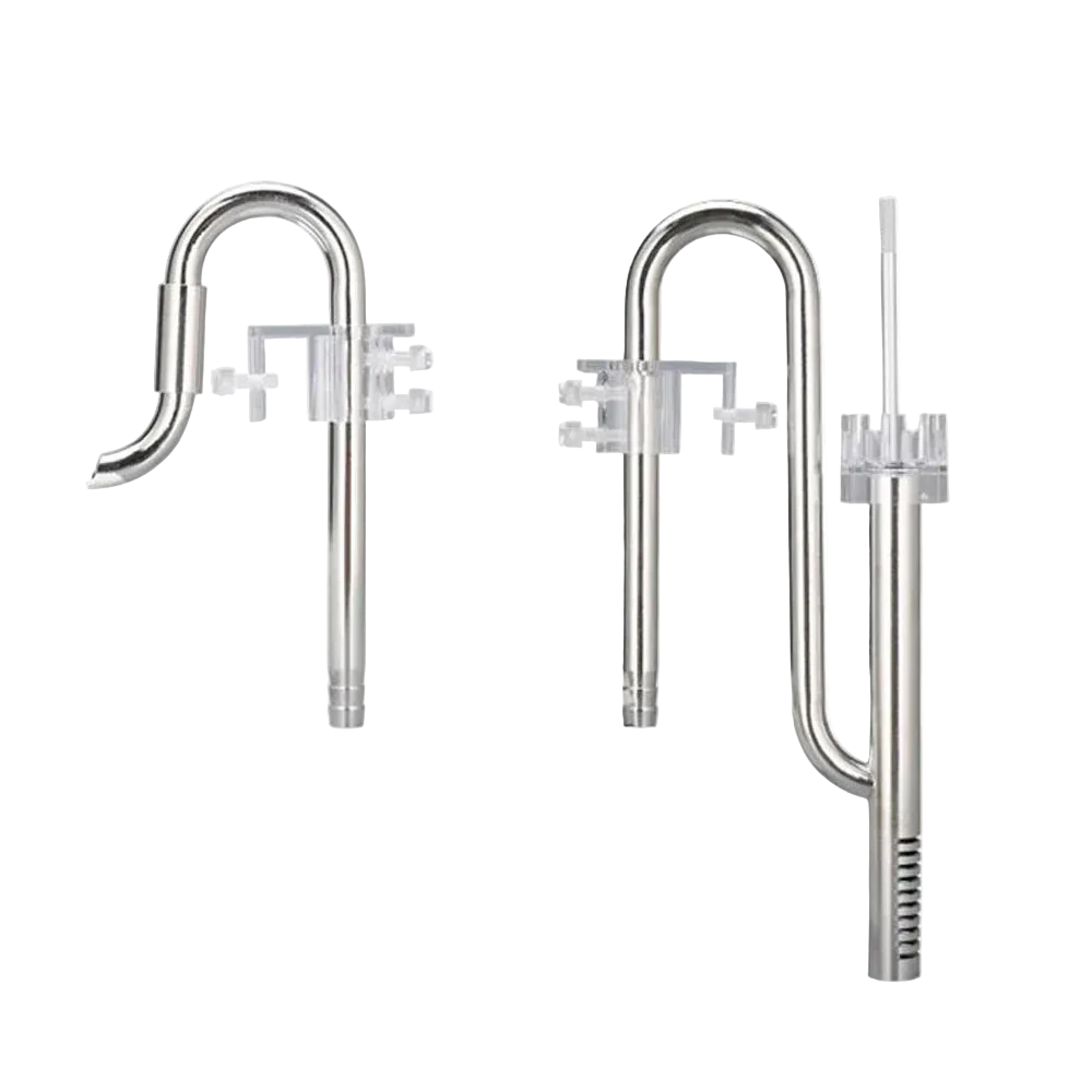 AQUA-NOA Edelstahl Skimmer Set kurz mit Inflow und Outflow