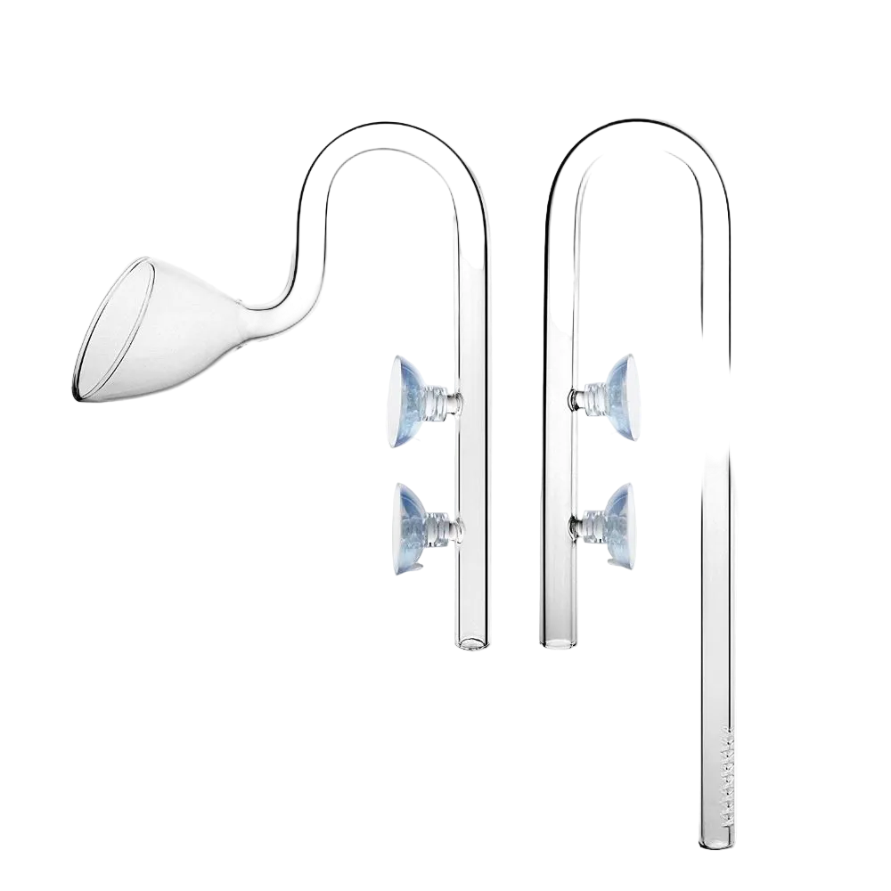 AQUA-NOA Lily Pipe Set aus Glas mit Filtereinlauf und Filterauslauf in 13 und 17 mm
