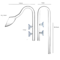 AQUA-NOA Lily Pipe Set Slim aus Glas für 12/16 mm Filterschlauch