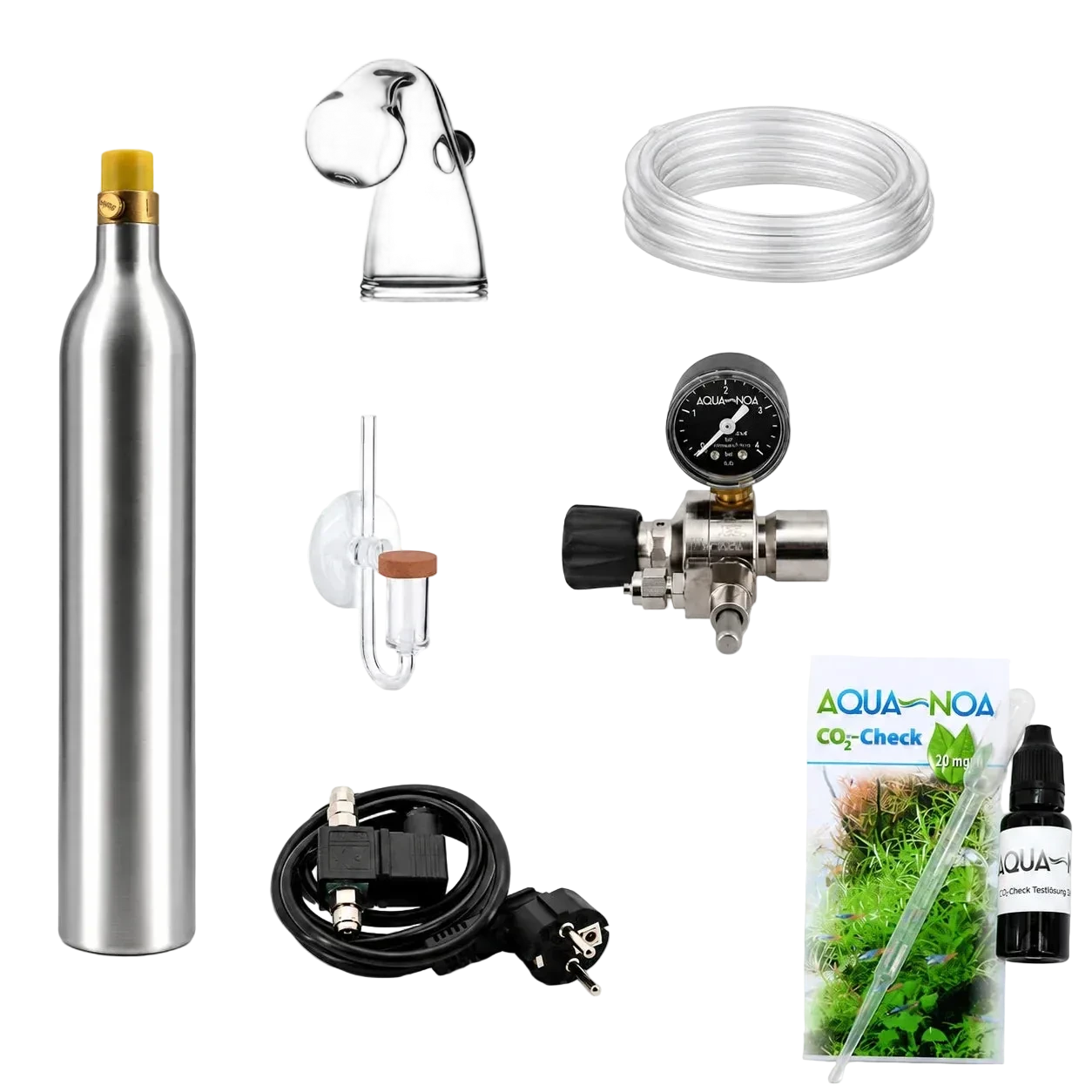 AQUA-NOA Profi CO₂-Anlage für Soda-CO₂-Zylinder mit Acryl-Diffusor
