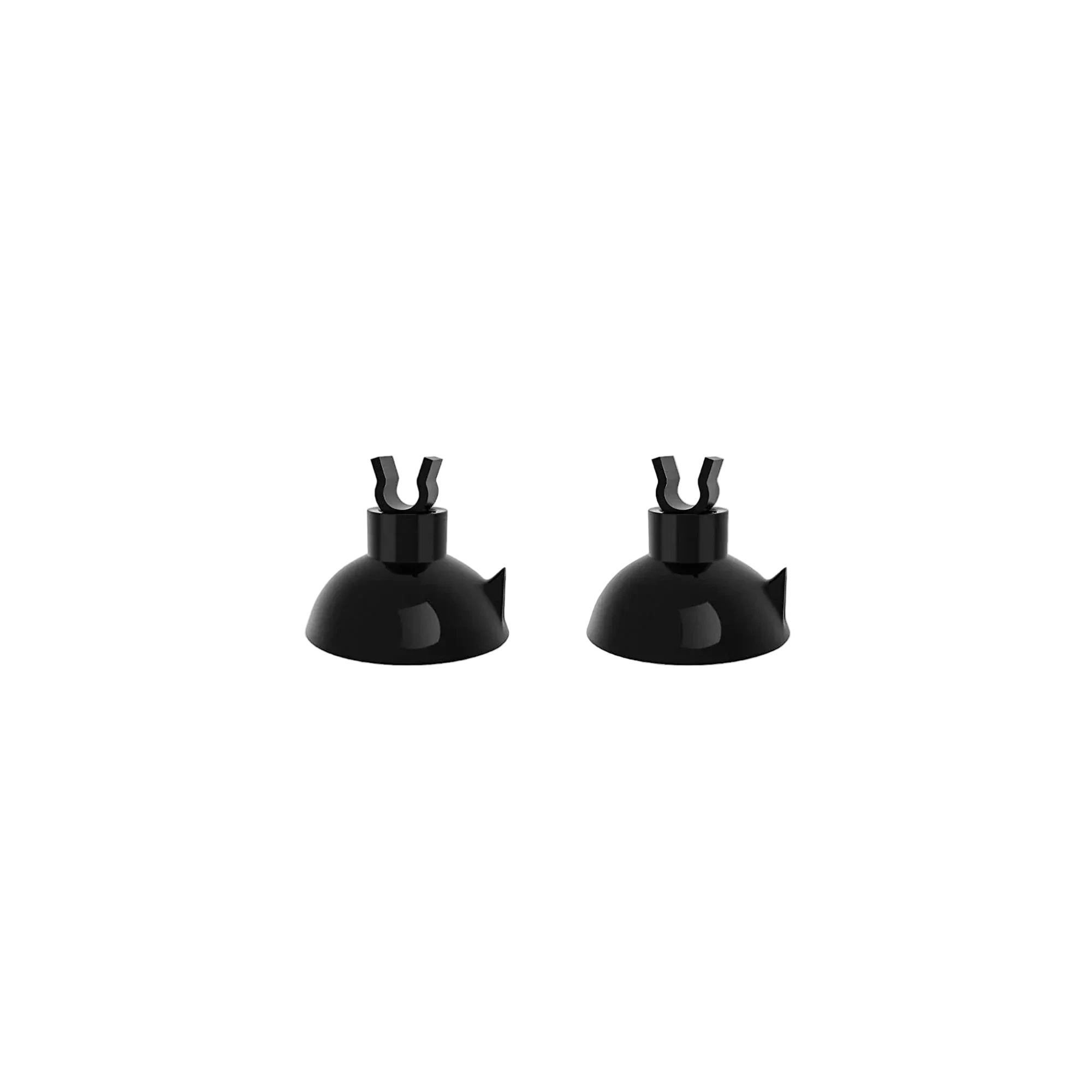 AQUA-NOA schwarzer Saugnapf mit Clip für 4/6-mm-Schlauch im 2er-Pack