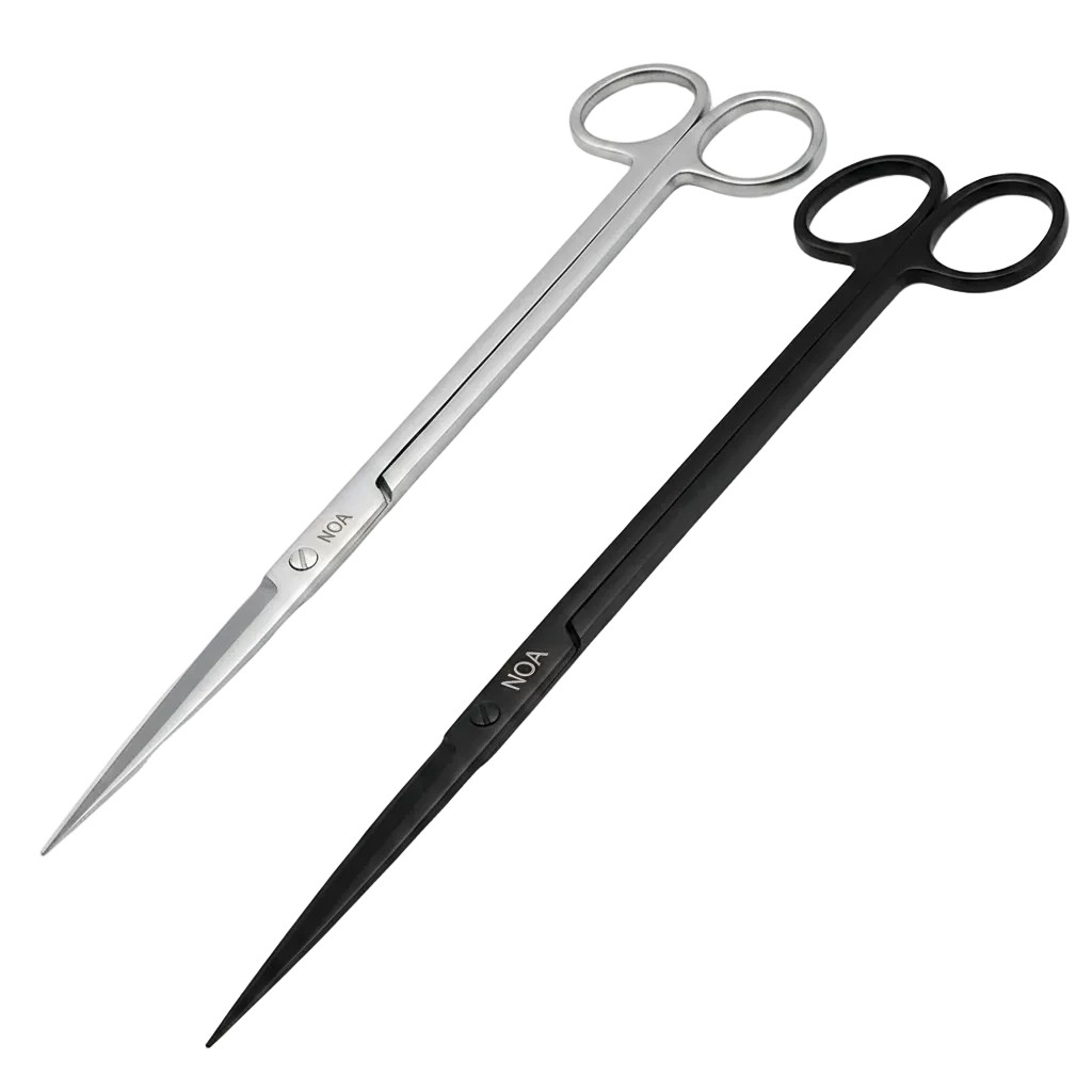AQUA-NOA Straight Scissors 25 cm in Edelstahl und Blackline
