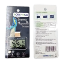 AQUA-NOA Thermo- & Hygrometer TH100 digitales Aquarium-Thermometer mit Luftfeuchtigkeits- und Alarmfunktion