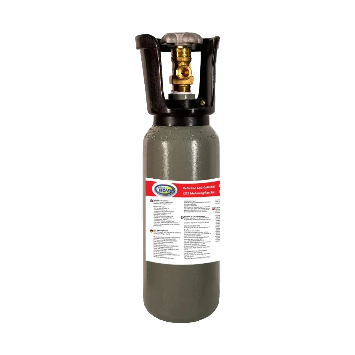 AQUA NOVA CO2 Mehrwegflasche grau 2 Liter für maximal 1,5 kg CO2