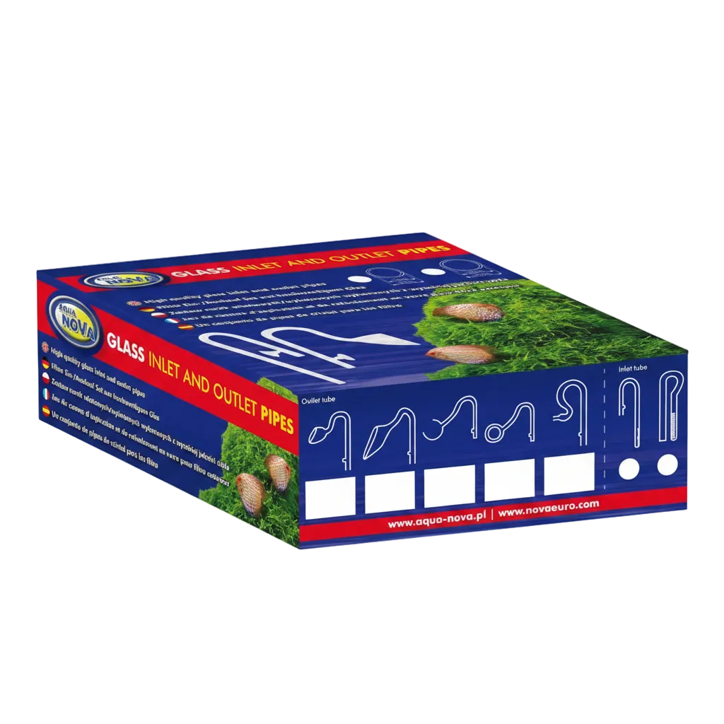 AQUA NOVA Glas Ein- und Auslauf Set