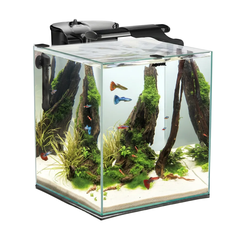 Aquael Fish & Shrimp Set Duo D&N 35 Aquarium-Komplettset in Schwarz