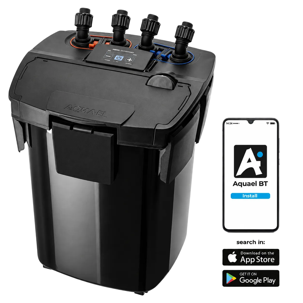 AQUAEL HYPERMAX 4500 BT Außenfilter mit Bluetooth-Steuerung