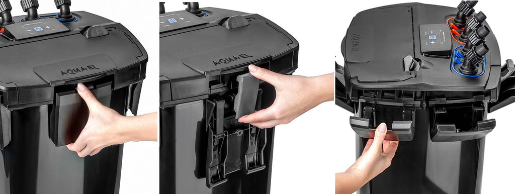 AQUAEL HYPERMAX 4500 BT Verschlusssystem zum Öffnen des Außenfilters