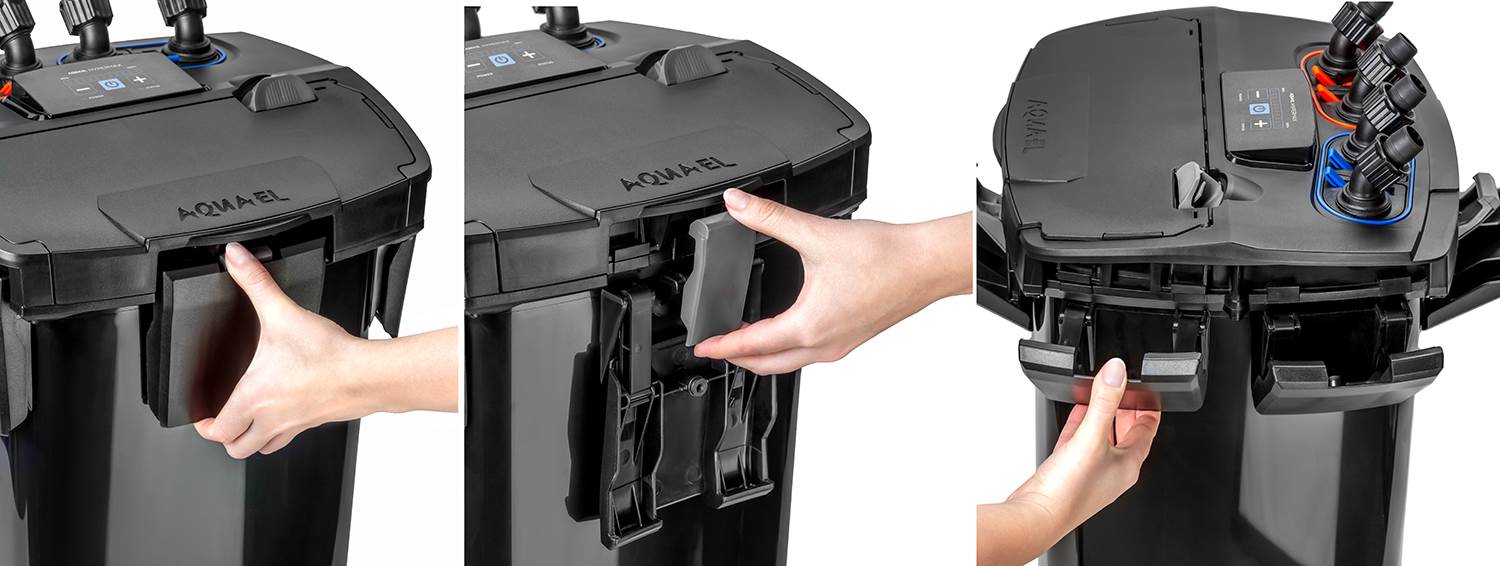 AQUAEL HYPERMAX 4500 BT Verschlusssystem zum Öffnen des Außenfilters