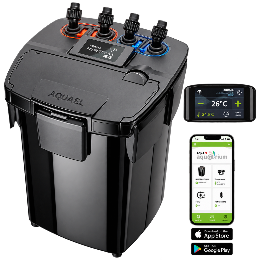 AQUAEL HYPERMAX Link Außenfilter mit integrierter Heizung und App-Steuerung