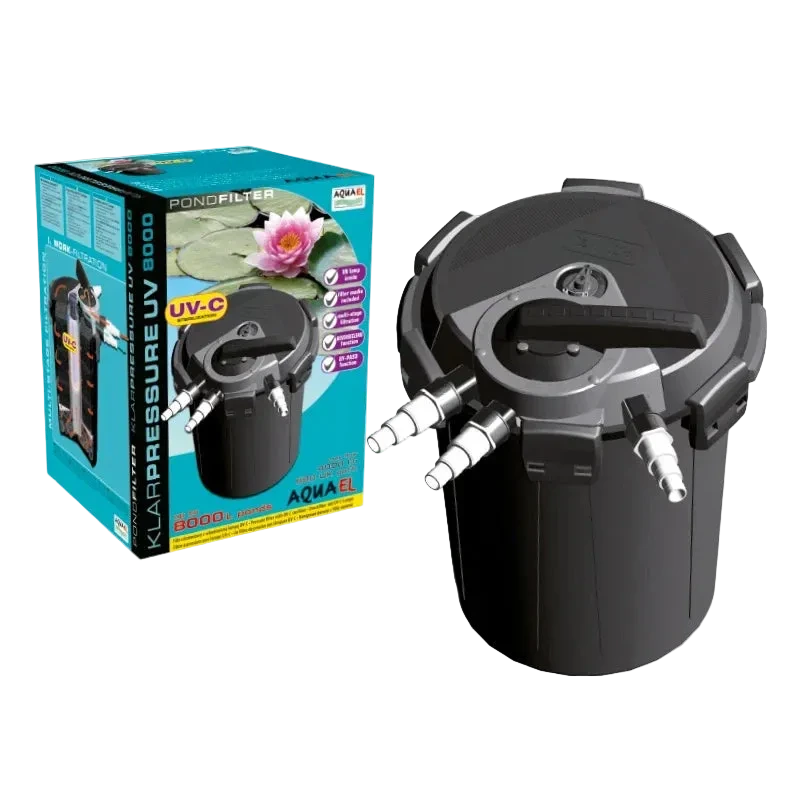 AQUAEL KLARPRESSURE UV 8000 Druckfilter mit 11 W UV-C für Teiche bis 8000 Liter