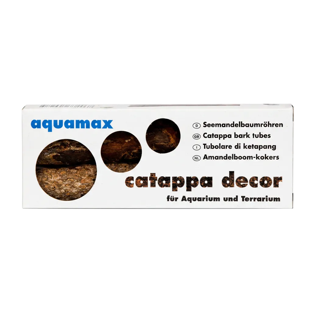aquamax catappa decor XL-Seemandelbaumröhren natürliche Aquariumdekoration 2 Stück
