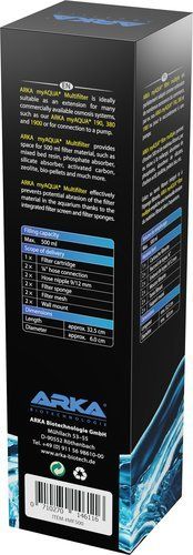 ARKA myAQUA Multifilter 500 Verpackungsrückseite mit technischen Angaben und EAN
