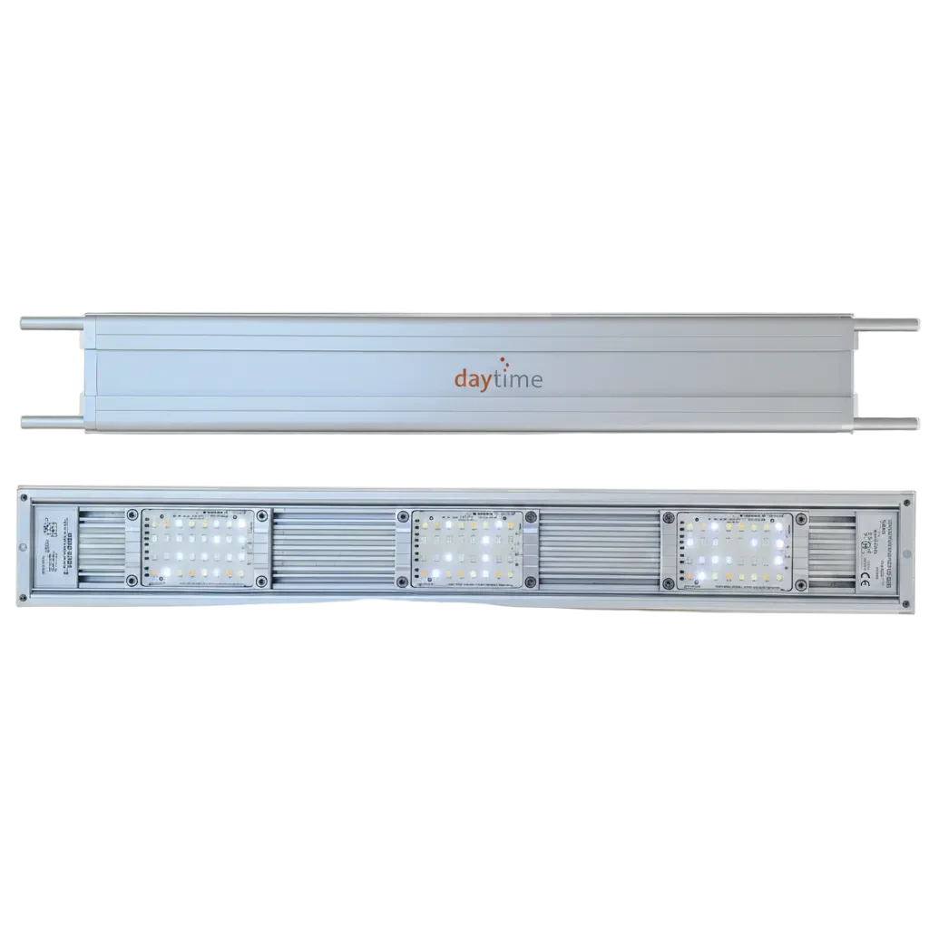daytime matrix LED-Aquariumleuchte Ober- und Unterseite mit eingesetzten LED PRO-Modulen