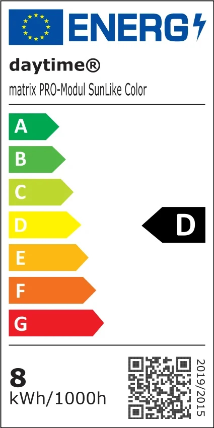 Energielabel daytime PRO-SLC SunLike-Color Energieeffizienzklasse D