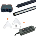 daytime unix black WRGB Scape Set mit Smart Control SC25, Acryl-Adaptern und 60-W-Converter