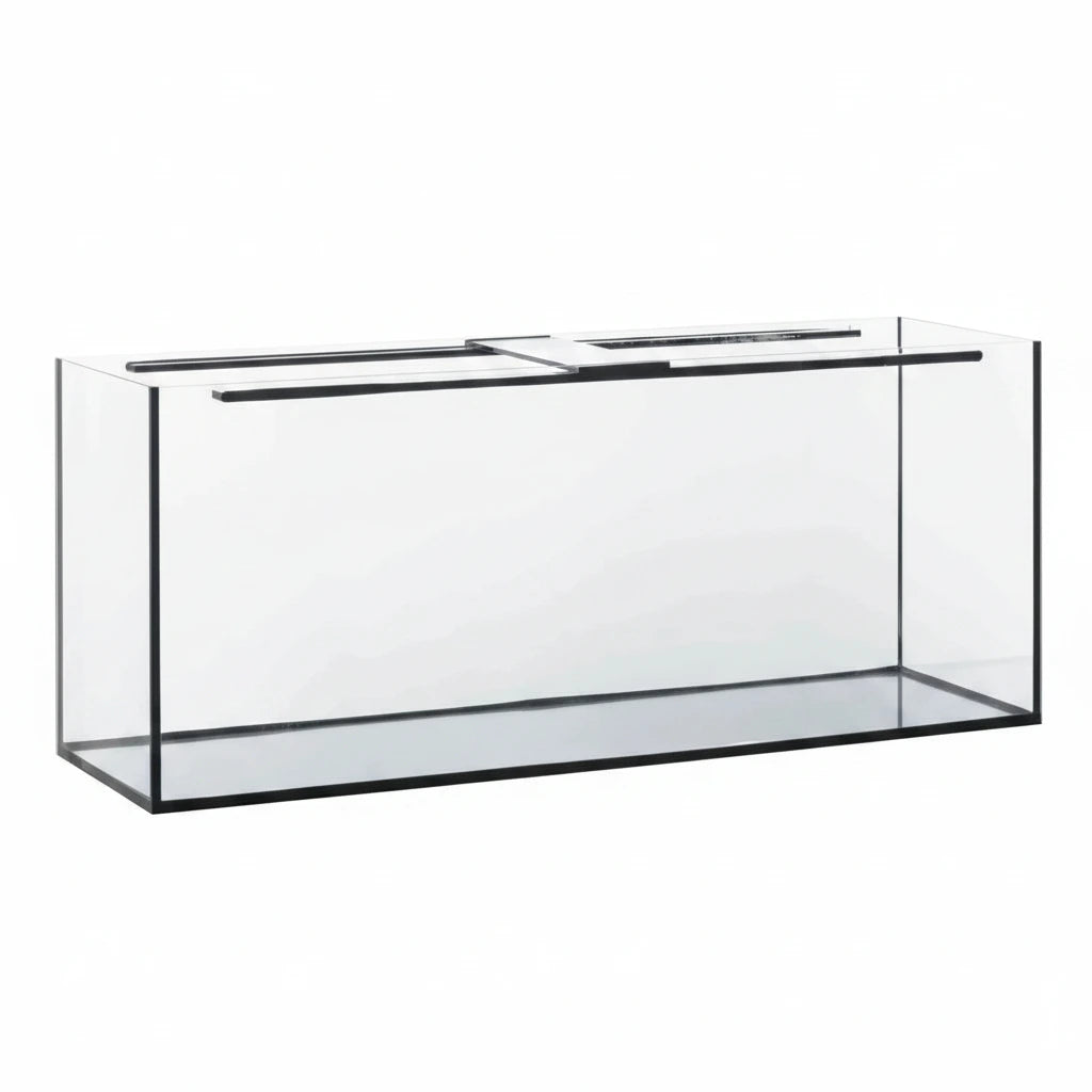 Diversa Rechteck-Aquarium 80 × 40 × 40 cm aus Floatglas mit Längs - und 1 Mittelsteg