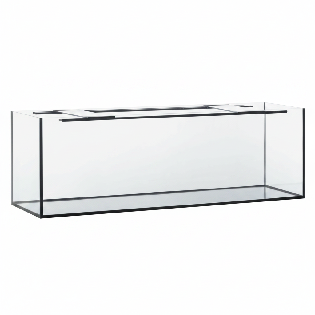 Diversa Rechteck-Aquarium aus Floatglas mit Längs & 2 Mittelstege