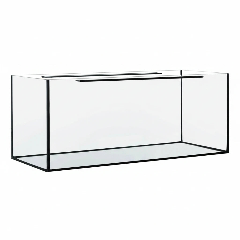 Diversa Rechteck-Aquarium mit Längsstege aus Floatglas