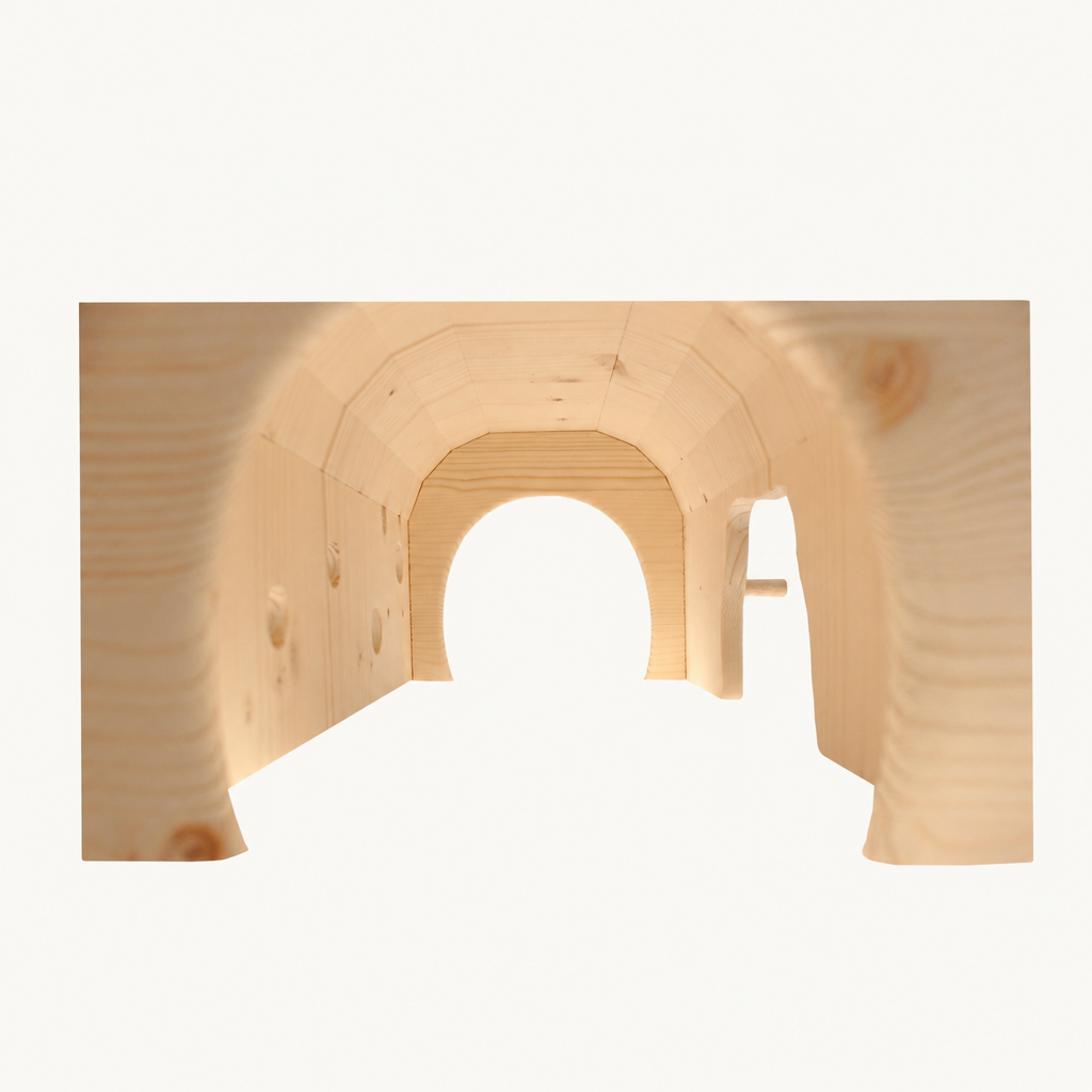 Resch Futtertunnel aus Fichtenholz – Rückzugsort & Futterspielzeug – Produktansicht 6