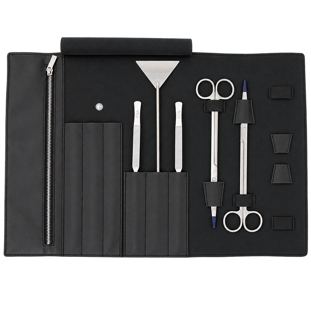NOA-SCAPE Aquascaping Tools Set Basic mit Rollbag und 5 Werkzeugen