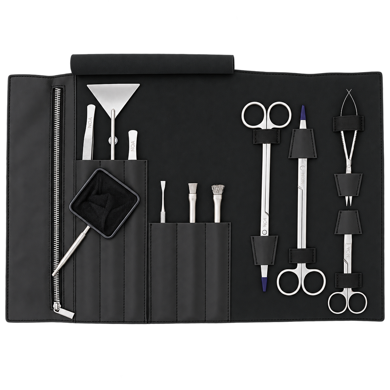 NOA-SCAPE Aquascaping Tools Set Premium mit Rollbag und 11 Werkzeugen