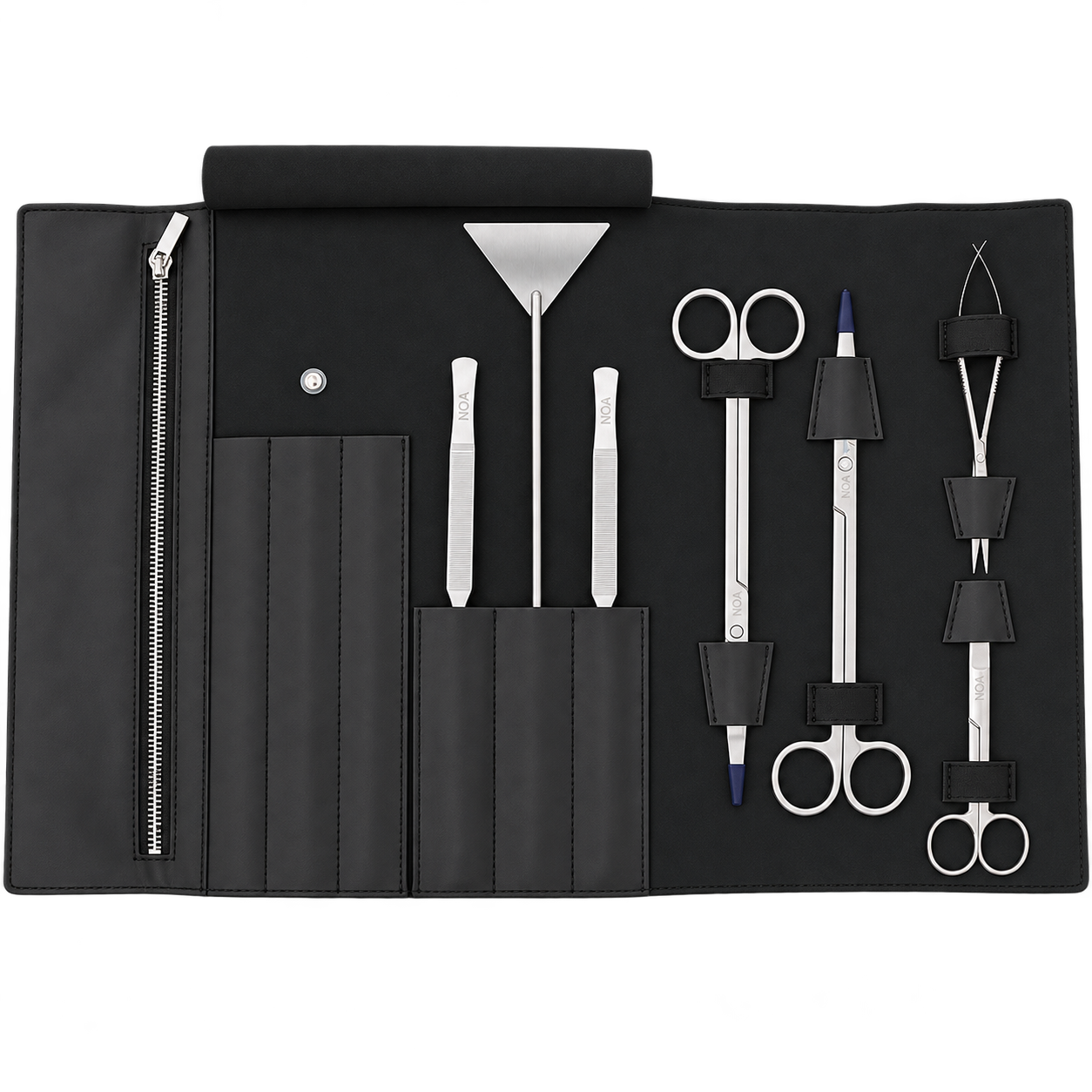 NOA-SCAPE Aquascaping Tools Set Profi mit Rollbag und 7 Werkzeugen