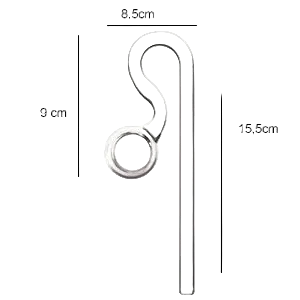 NOA-SCAPE Glass Lily Pipe Loop 13 mm für 12/16-mm-Filterschlauch