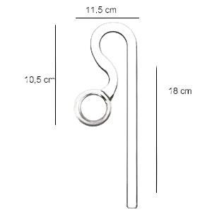 NOA-SCAPE Glass Lily Pipe Loop 17 mm für 16/22-mm-Filterschlauch