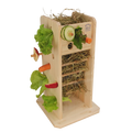 Resch Futterturm aus Fichtenholz mit Heuraufe und Snackhalter für Kaninchen und Meerschweinchen