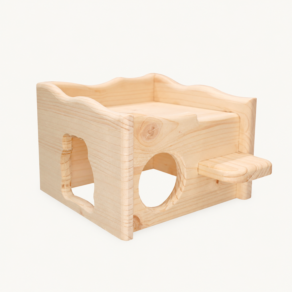 Resch Hamsterruine aus Fichtenholz – Holzhaus mit Aufgang – Produktansicht 2