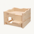 Resch Hamsterruine aus Fichtenholz – Holzhaus mit Aufgang – Rückansicht