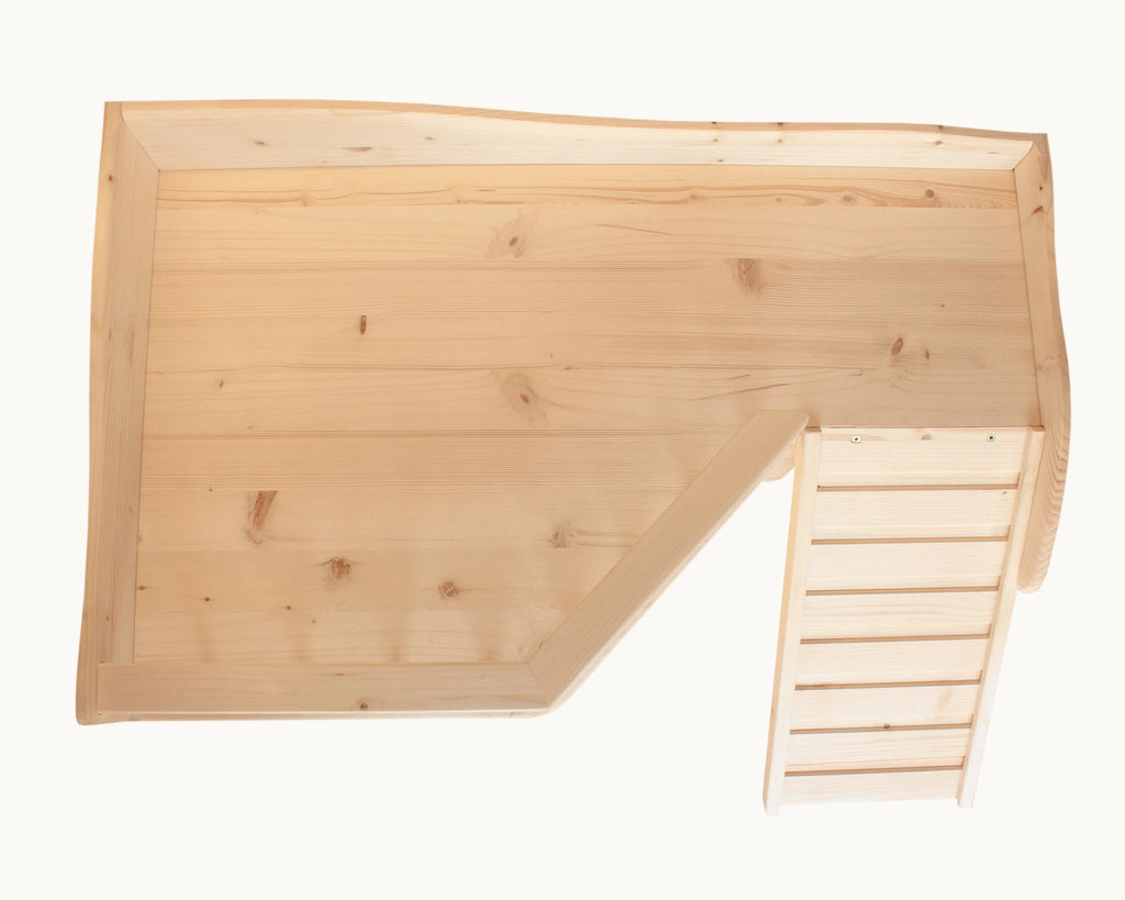 Resch Kaninchenschloss ohne Turm aus Fichtenholz – Kleintierhaus mit Dachterrasse – Hauptansicht