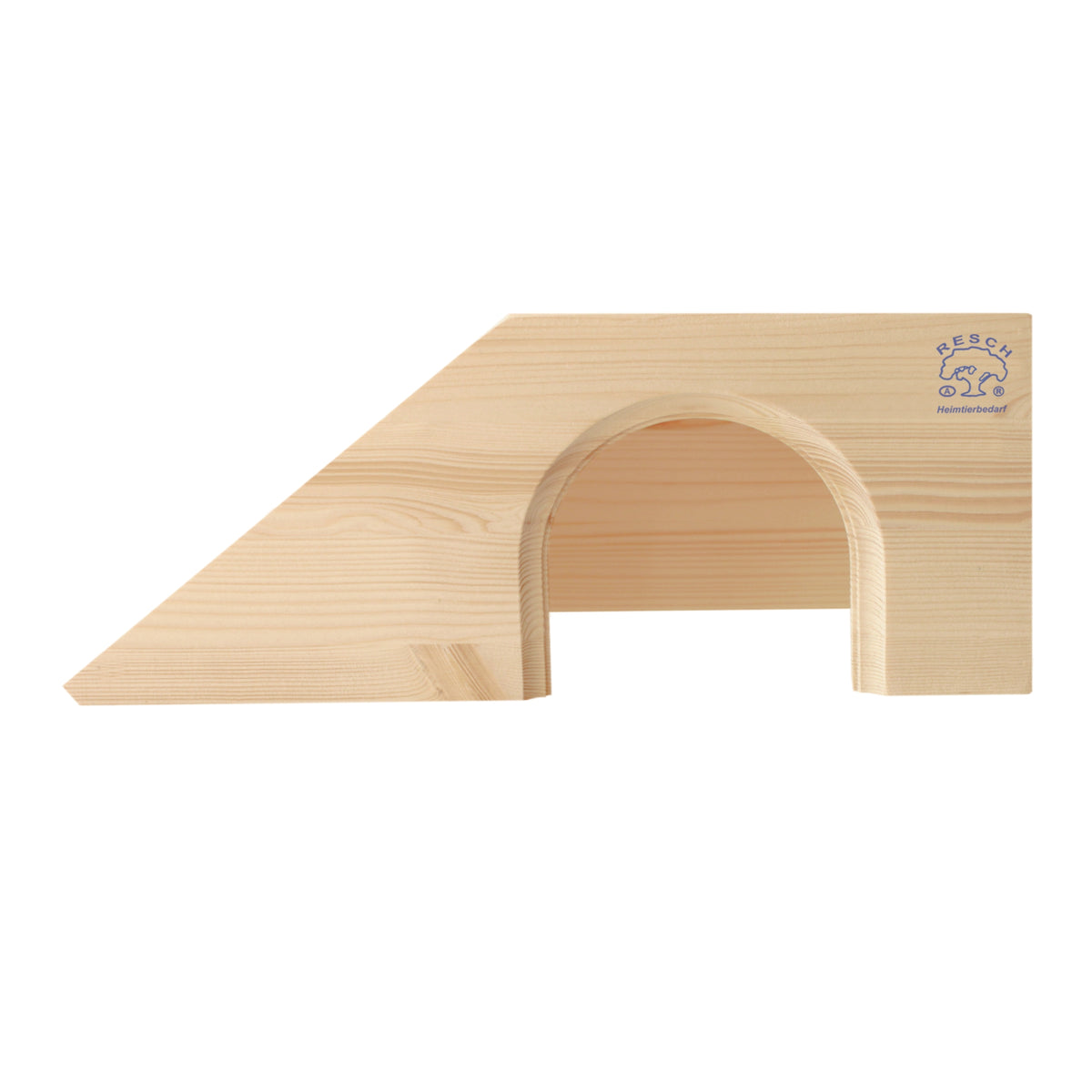 Resch Meerschweinchenhaus klein (Treppe links) aus Fichtenholz – Kletterhaus aus Holz – Seitenansicht