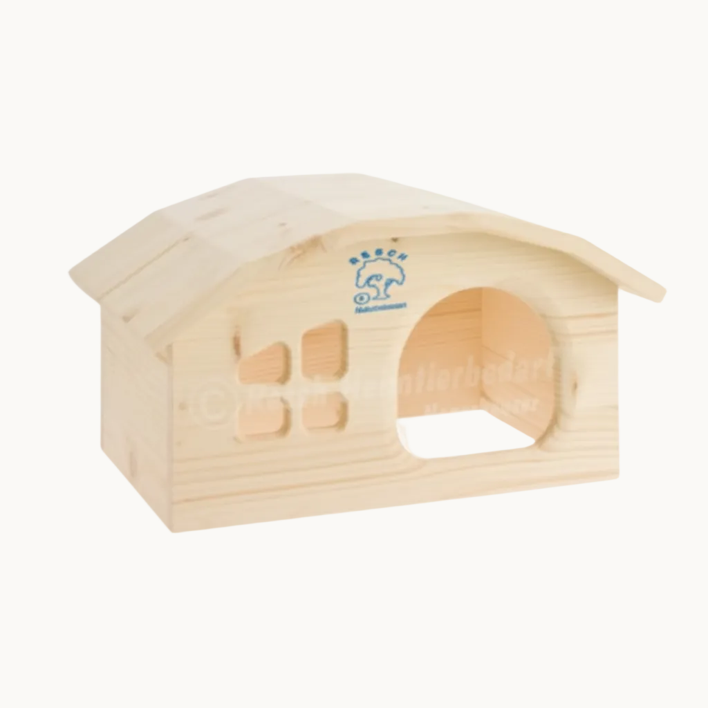 Resch Wichtelhaus Meerschweinchen aus Fichtenholz – Holzhaus mit Fenster – Hauptansicht