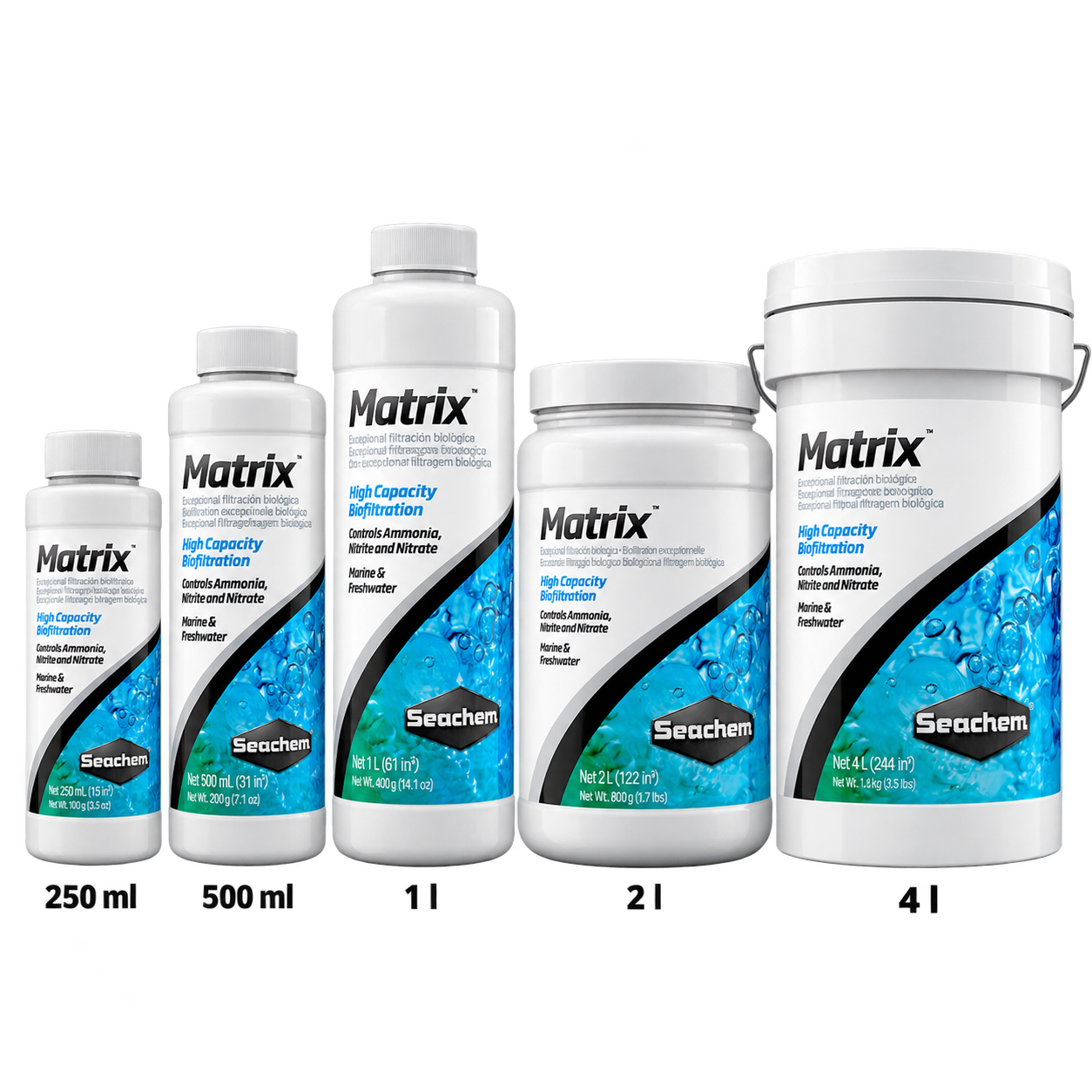 Seachem Matrix biologisches Filtermedium in 250 ml, 500 ml, 1 l, 2 l und 4 l